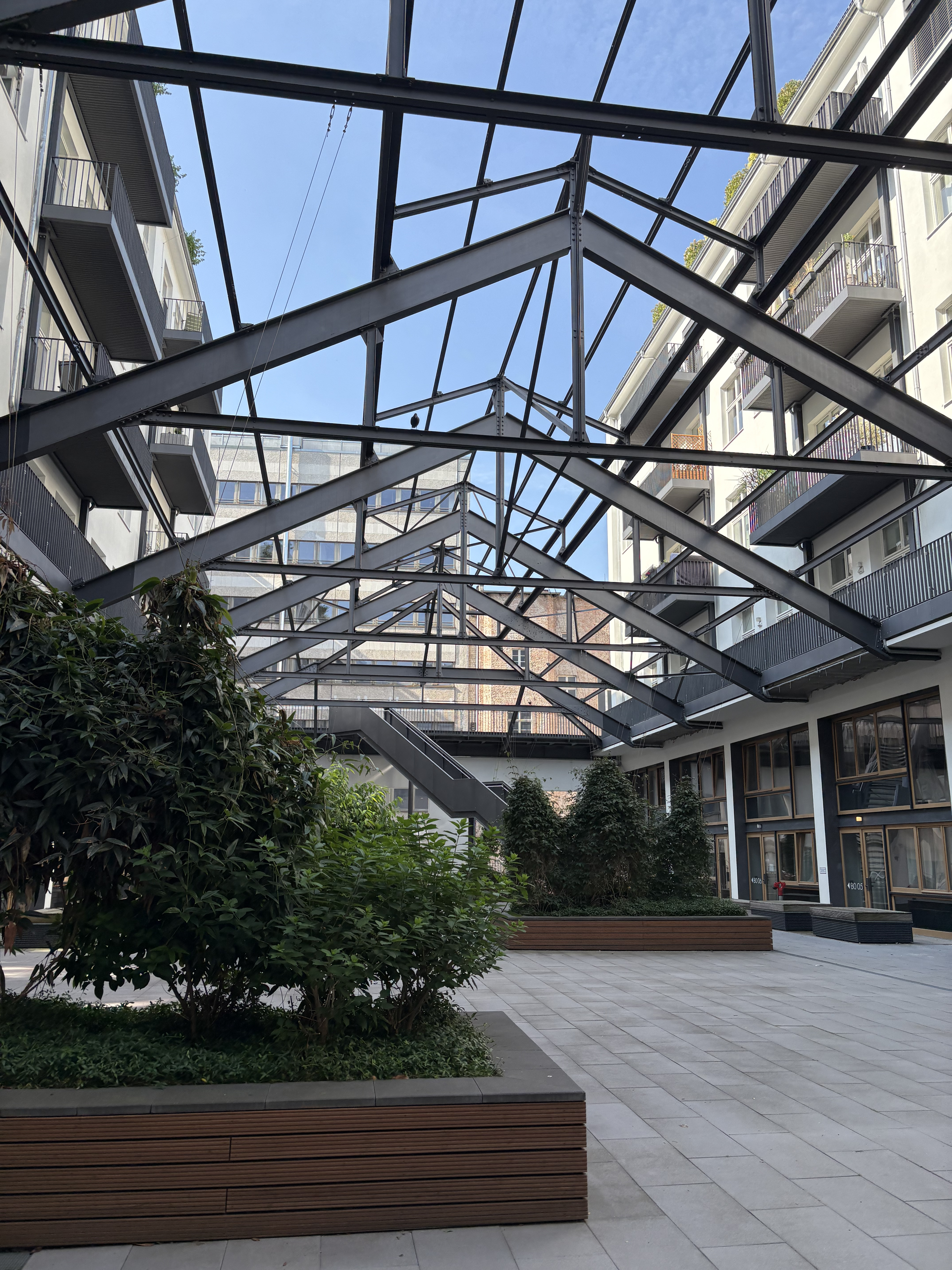 The almost hostel style housing complex I stated at.